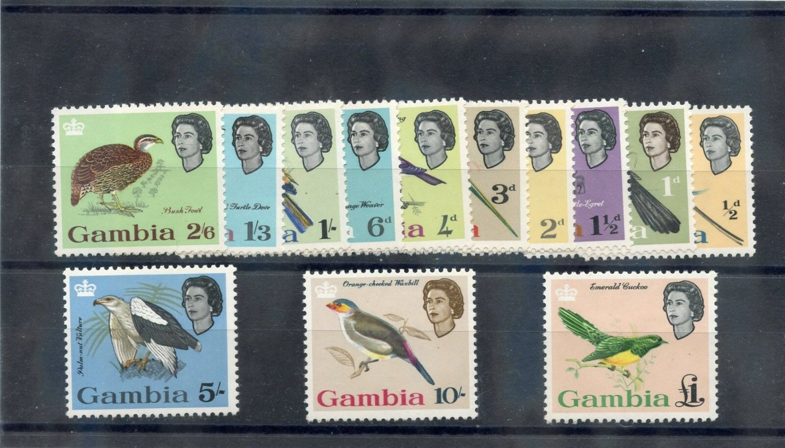 Gambia Sc 175-87(sg 193-205)*f-vf Lh 1963 Bird Set $170