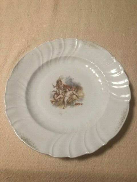Carlsbad Decorative Plate, With Cupids, 9 1/2" Diameter, Beautiful Condition
