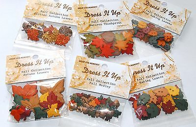 Fall / Autumn Leaves / Dress It Up Buttons By Jesse James / Choose Style