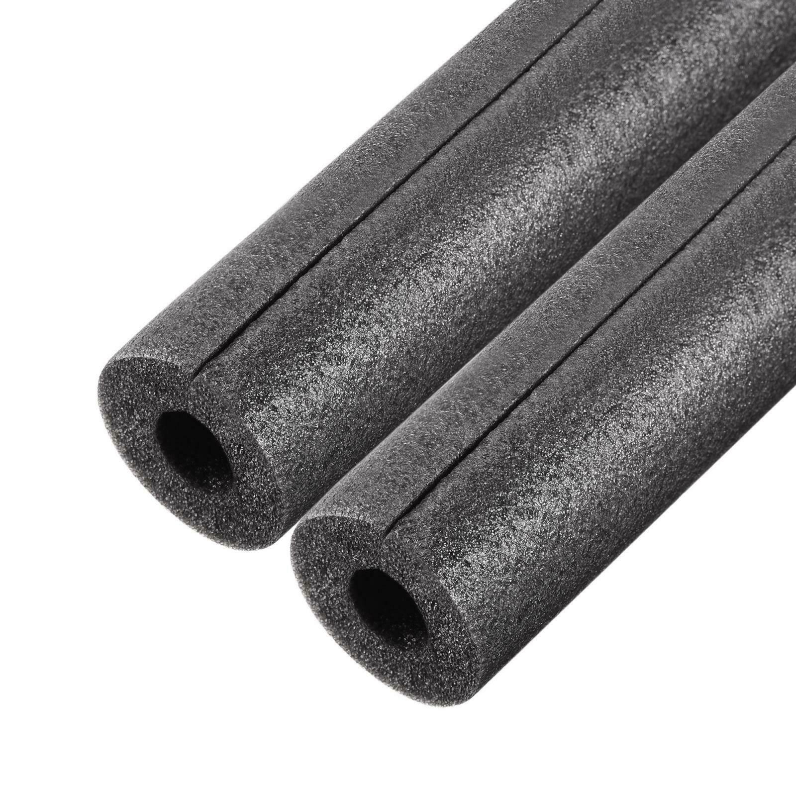 Foam Tube 1.64 Ft Length 0.66in Id 1.76in Od Hollow Polyethylene Black 2pcs