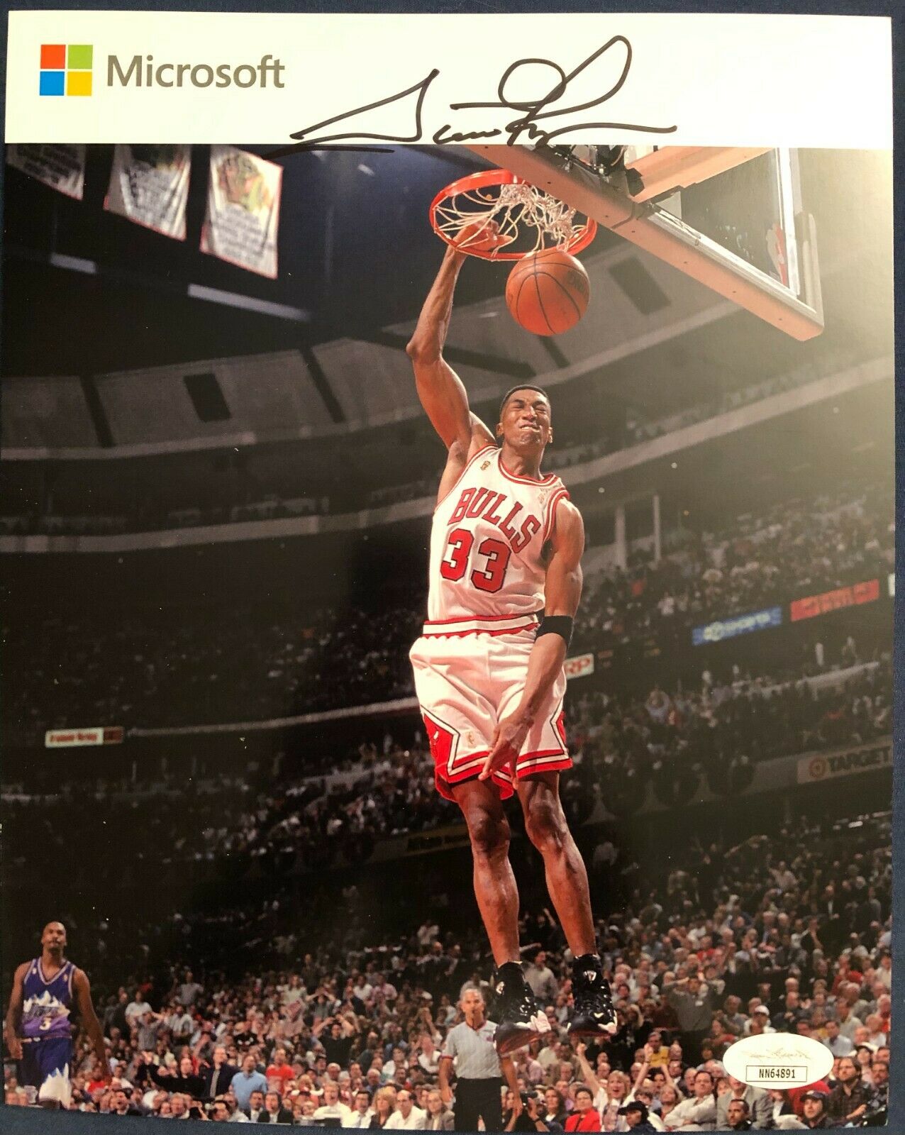 Scottie Pippen Chicago Bulls 8x10 Microsoft Giveaway Photo Signed Coa Jsa