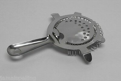 (1x) Bar Cocktail 4-prong Hawthorne Strainer Stainless Steel Each