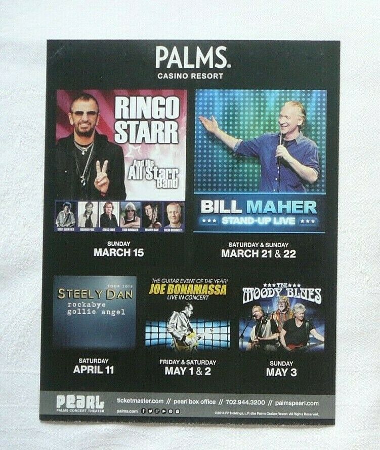 Ringo Starr Steely Dan Moody Blues Vegas Casino & Hotel Show Standee 2014