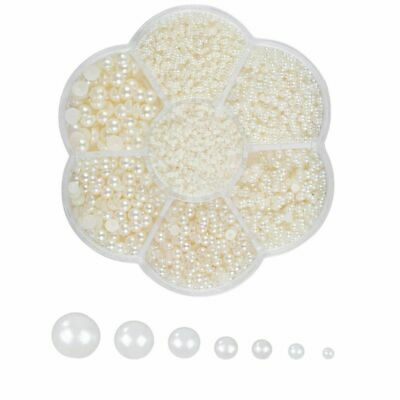 16000-piece Half Pearls For Diy Crafts Flat Back Pearl Bead 1.5/2/2.5/3/4/5/6mm