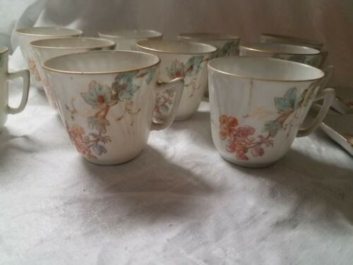 Set Of 10 Antique Demitasse Cups By Carlsbad China