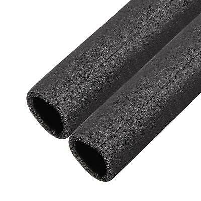Foam Tube 1.64 Ft Length 1.17in Id 1.56in Od Hollow Polyethylene Black 2pcs