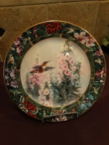 W L George Fine China "the Rufous Hummingbird" Plate By Lena Liu 1992