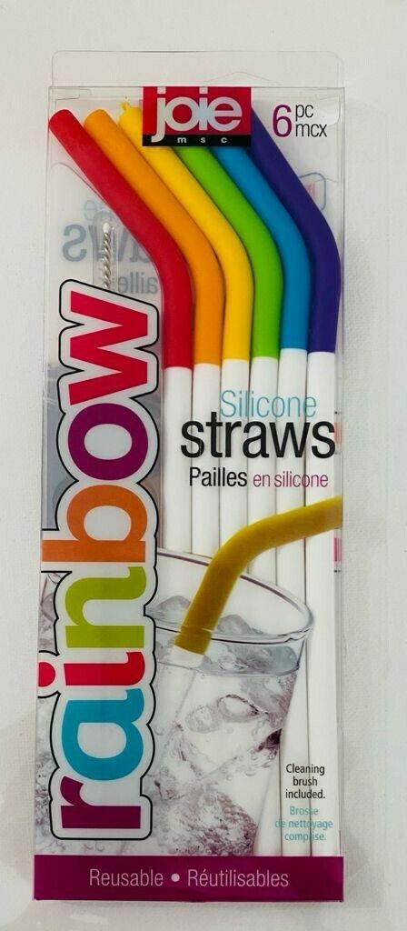 Silicone Straws Rainbow Joie
