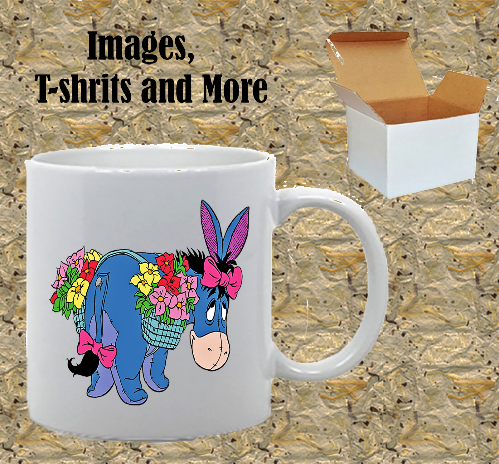 Personalize Winnie The Pooh Eeyore Easter Spring Flowers Coffee Gift Cup Mug