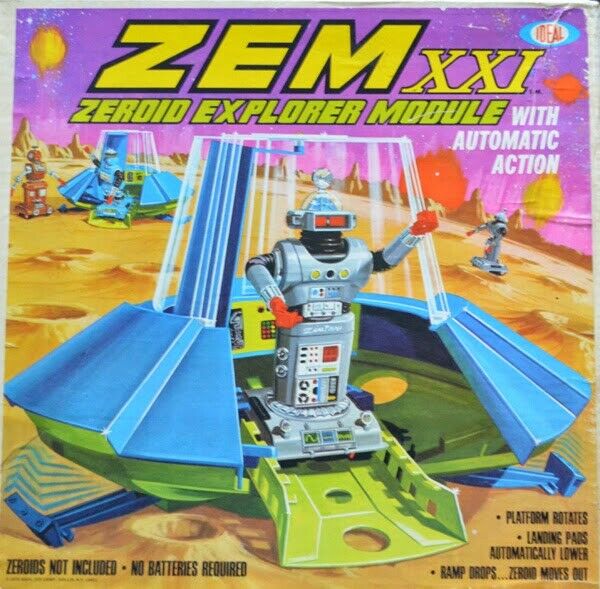 Zeroids Zem Xx1 Ideal Toy Repro Of Box  Explorer Modvle W Blve Zobor Robot