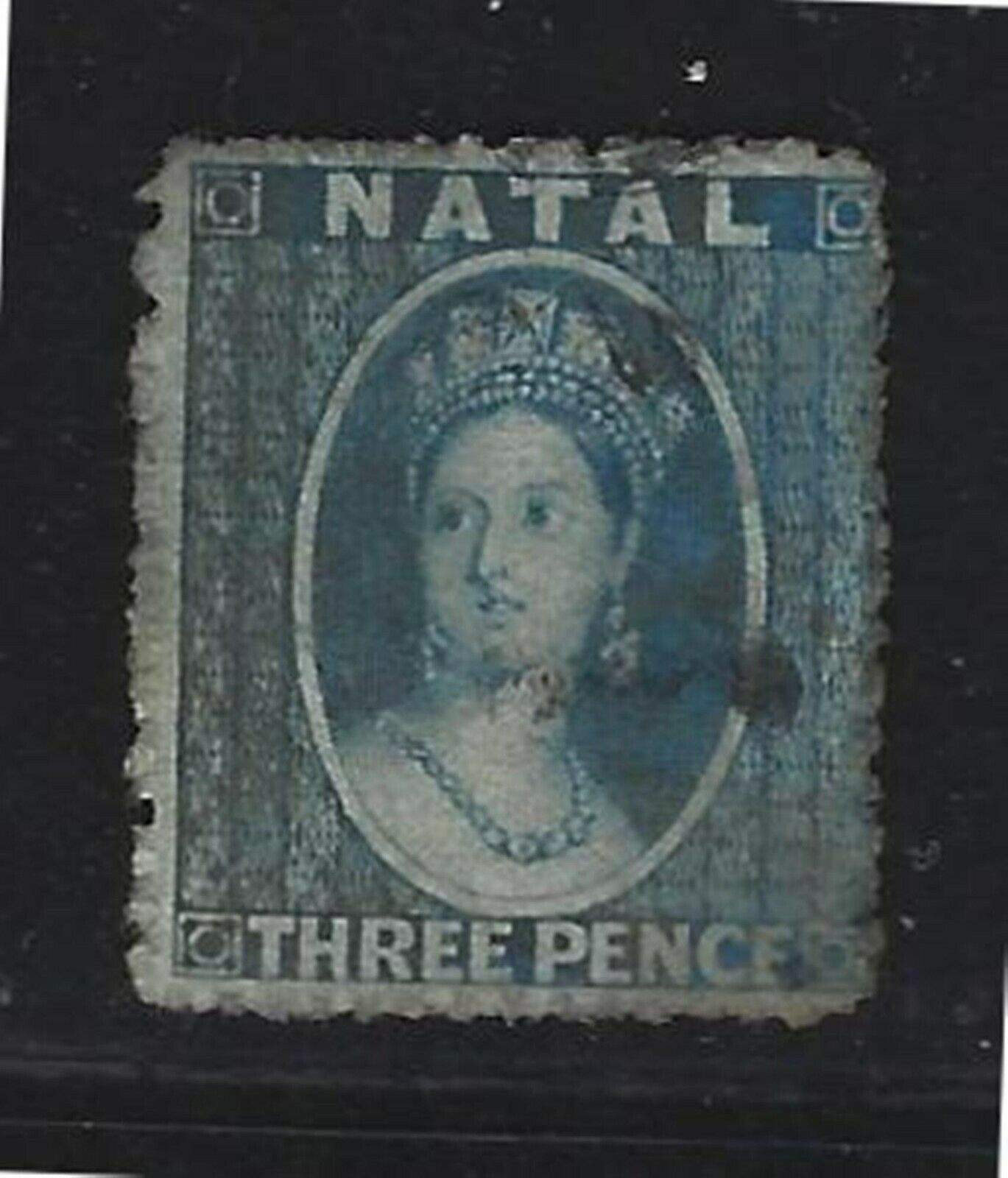 1862 Natal Scott #12 (sg #12) - 3d Queen Victoria Stamp - Used