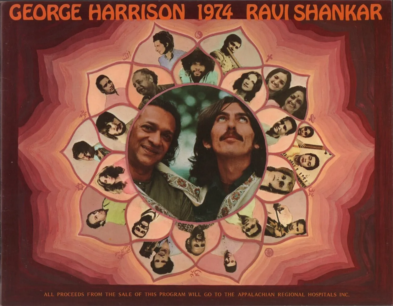 George Harrison 1974 Tour Program Book Booklet / Ravi Shankar / Nmt 2 Mint