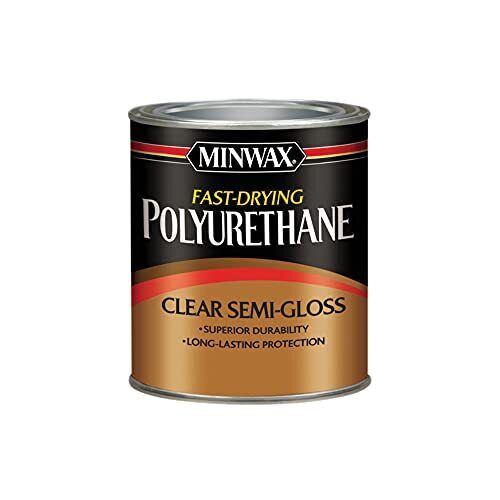 "minwax Fast Drying Polyurethane Protective Wood Finish Clear Semi-gloss 1 Quar"
