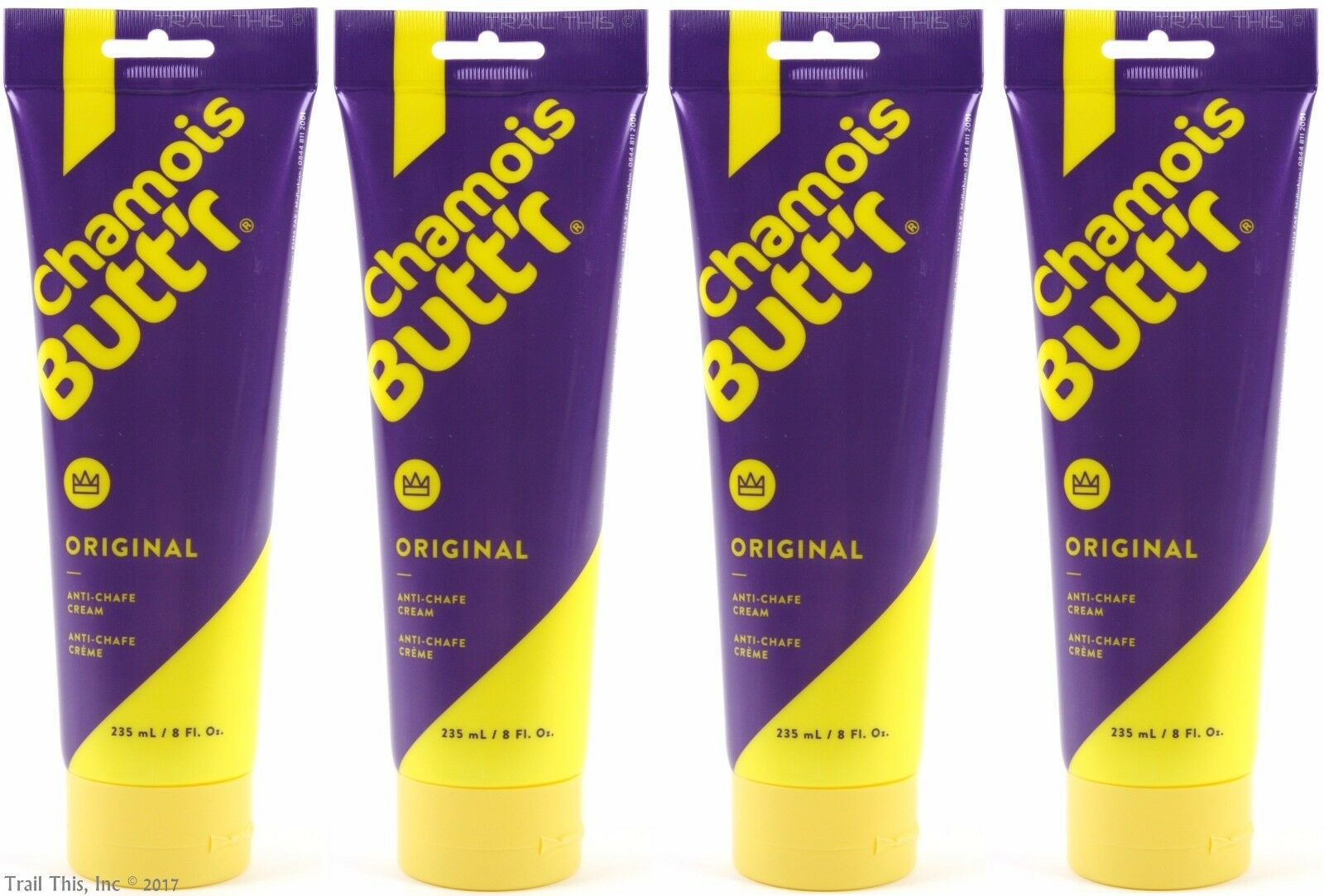 Four (4) Tubes Chamois Butt'r Original 8oz Cycling Cream Skin Lubricant Butter
