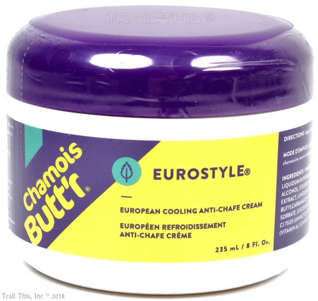 Chamois Butt'r Eurostyle Cooling Cream Butter Cycling Bike Menthol 8oz 235ml Jar