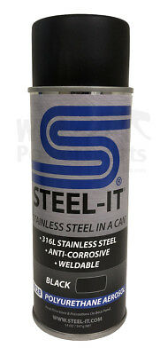 Steel-it Black Stainless Steel Pigmented Paint - Polyurethane - 14oz Spray Can