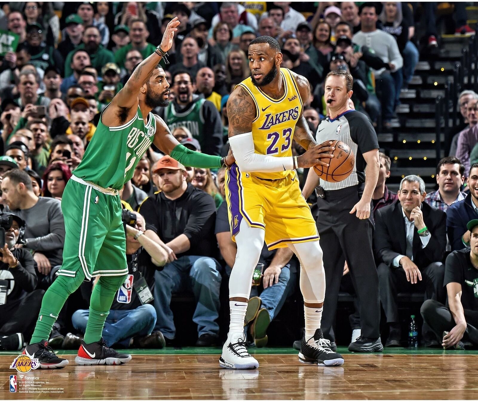 Lebron James Los Angeles Lakers Vs. Kyrie Irving Unsigned 8" X 10" Photo