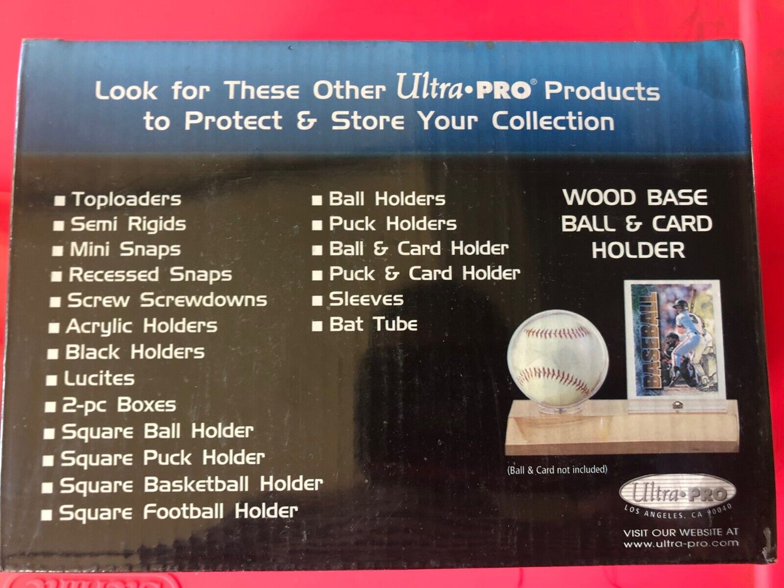 Lot Of 2 - Ultra Pro Display Series Baseball & Card Holder