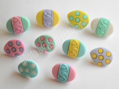 Painted Eggs / Shank Back Pastel Easter Egg Buttons By Jesse James Dress It Up